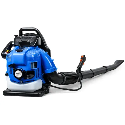 Produktbild von Laubbläser, 75,6 cm³ Benzin-Rucksack-Laubbläser, 4-Takt-Schneefräse für Rasenpflege, Gartenstaub und -abfälle (Blau)