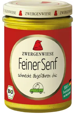 MUSZTARDA DELIKATESOWA BEZGLUTENOWA BIO 160 ml - ZWERGENWIESE