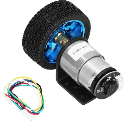 Obrázok produktu pre Sada enkodérového motora CW CCW Hriadeľ DC prevodových motorov s konzolou kolesa pre vyváženie auta DC12V37RPM