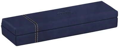 Imagen del producto de Rhodia Rhodiarama, estuche para bolígrafos de cuero sintético, 21x5,5x3 cm, color azul medianoche, referencia 194519C