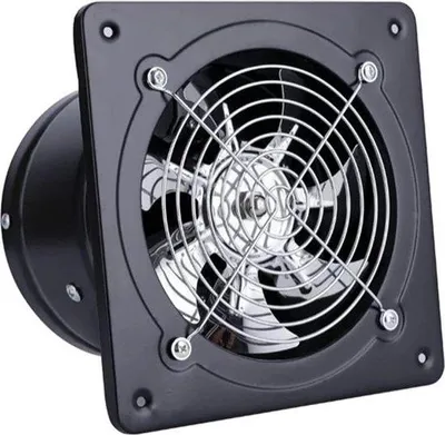Immagine prodotto di Ventilatore da bagno da 200 mm, ventilatore da parete nero