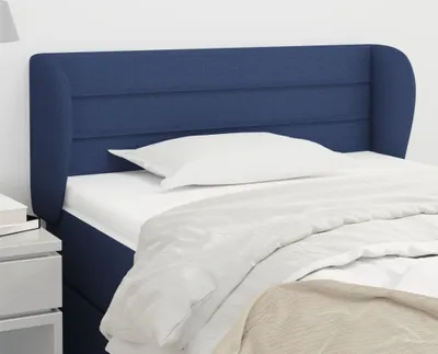 Produktbild von The Living Store Kopfteil mit Ohren Blau 103x23x78/88 cm Stoff