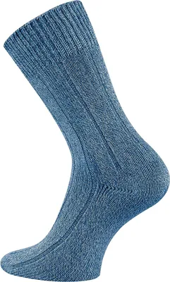 Produktbild von TippTexx 24 3 Paar warme Winter Bambussocken mit Baumwolle, Ripp-Struktur, Jeans, Größe 43-46