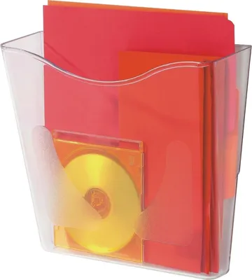 Produktbild von Wandprospekthalter 261x101x256mm hoch transparent Packung mit 6 Stück