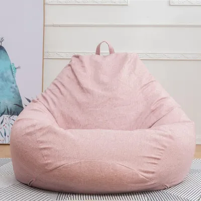 Obrázek produktu pro Potah na sedací vak pro dospělé (100 × 120 cm) – odolný materiál pro vnitřní i venkovní použití, bez potisku, růžový