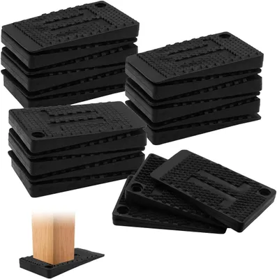 Produktbild von 20 Stück Gummi Möbelkeile, 50 x 30 x 6 mm Unterlegkeile aus Kunststoff