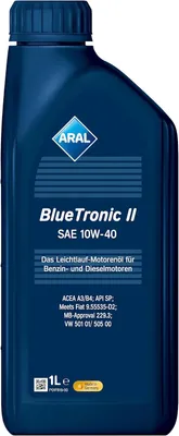 Produktbild von 1 Liter ARAL 10W-40 BlueTronic II Fiat 9.55535-D2 MB 229.3 VW 501 01 VW 505 00