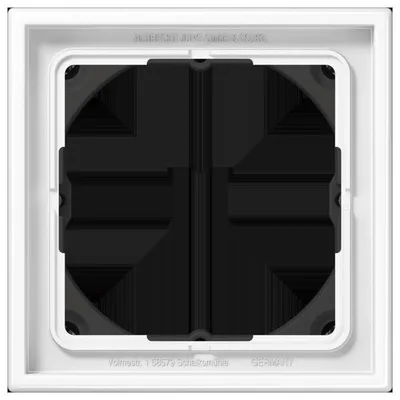 Productafbeelding van Jung LS981HBFWW, inbouwframe, 1-voudig, voor LS 990, inbouwdiepte 28 mm (LS981HBFWW)