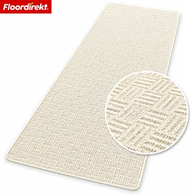 Produktbild von Floordirekt Teppichläufer Monaco, Flurläufer strapazierfähiger Flurläufer, Küchenläufer mit Kettelung, pflegeleichter Läufer, Creme, 80 x 300 cm