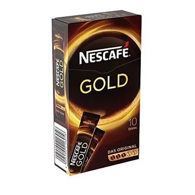 Produktbild von Nestlé Nescafe Gold löslicher Kaffee 10 Sticks 20 g