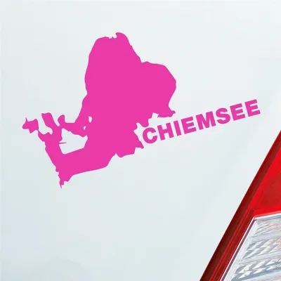 Produktbild von Auto Aufkleber Chiemsee See Deutschland Urlaub 10x6 cm Pink Sticker Heckscheibenaufkleber