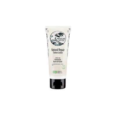 Produktbild von Water Law Tattoo - Natural Repair Tattoo-Lotion - 50 ml, 94% pflanzliche Inhaltsstoffe, mit Panthenol, Kamille und Ringelblume, feuchtigkeitsspende...
