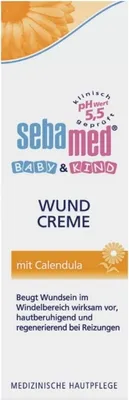 Produktbild von Sebamed Baby Windelbereich Creme mit Ringelblume, feuchtigkeitsspendende Wirkung gegen Irritationen, 75ml