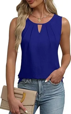 Produktbild von Stilvolle Damen Ärmellose Bluse - Sommer 2024, Business Casual, Lockerer Schnitt, Elegant für Büro
