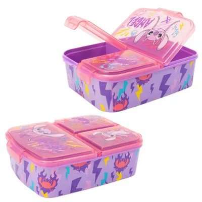 Immagine prodotto di Contenitore per il pranzo Angel | 3 scomparti separati | Stitch Lunch to Go | Contenitore per la merenda