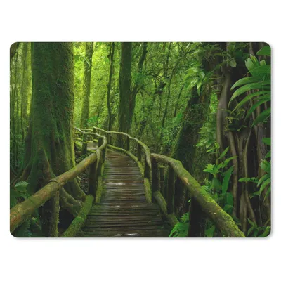 Produktbild von MuchoWow® Mauspad Mousepad Dschungel - Brücke - Moos - Natur - Tropisch 23x19 cm - Mousepads - Maus Mat - Pad - Mausunterlage - Schreibtischunterlage - Mauspad