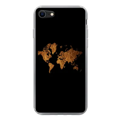 Produktbild von MuchoWow® Handyhülle Schutzhülle Hülle für iPhone 8 Weltkarte - Schilf - Karte Silikon Softcase Handy Hülle - Schutzhaube