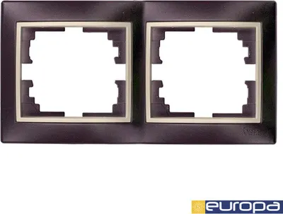 Image de Cadre Double Horizontal Noir Perle Esthétique Moderne, Double élément Horizontal - Solera