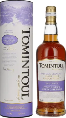 Produktbild von Tomintoul Small Batch Pedro Ximénez Sherry Cask Finish 40% Vol. 0,7l in Geschenkbox