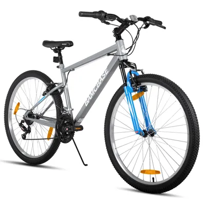 Produktbild von HILAND Mountainbike 27.5 Zoll MTB Herren Damen, mit 18 Gang, V-Bremse, Hardtail Fahrrad, Fahrräder für studentische Pendler, Grau