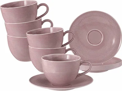Produktbild von Seltmann Weiden Beat Altrosa Milchkaffeetasse + Untertasse 6er Set