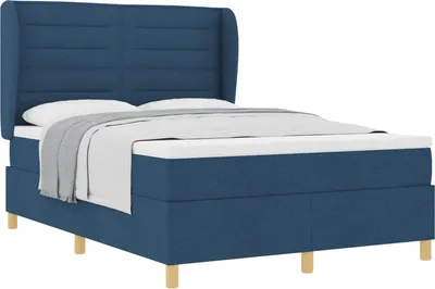 Immagine prodotto di Letto a molle con materasso Blu 200 x 140 cm Tessuto