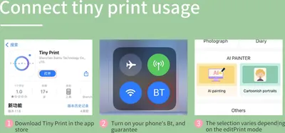 Produktbild von Mini vrecková termálna tlačiareň na okamžité fotografovanie Tlačiareň štítkov BT Wireless Connect kompatibilná s aplikáciou Android alebo iOS APP Podpora štítkov na účtenky Memo nálepka Poznámky Zoznamy Scrapbook DIY Journal Obrázky - s 1 kotúčom papiera (57x25mm)