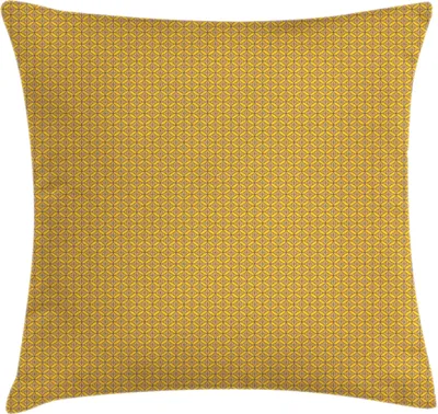 Produktbild von ABAKUHAUS orientalisch Kissenbezug, Leuchtende Farbe Geometrische Eastern Motiv Retro-Muster, 60 x 60 cm, Senf Violett