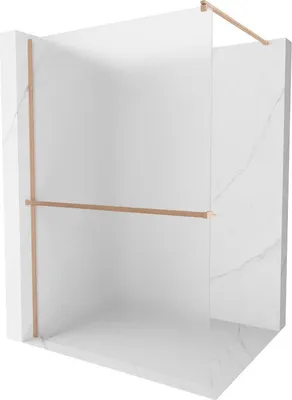 Produktbild von Mexen Kioto+ Duschwand mit Regale Walk-in 100 x 200 cm, matt, gebürstetes Kupfer - 800-100-121-65-30