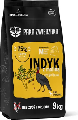 Zdjęcie produktu dla Paka Zwierzaka SEVENTH HEAVEN Indyk z maliną ''M'' 9kg SUPERPREMIUM pozbawiona zbóż, grochu, kukurydzy, soi, konserwantów i sztucznych barwników
