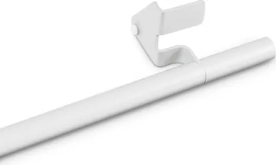 Produktbild von Klemmstange 60–80cm Weiß (Endstück Fit), Gardinenstange aus Metall, Ø8/10mm, Montage ohne Bohren, Spannstange stufenlos ausdrehbar