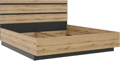 Produktbild von Bettgestell - 180 x 200 cm -  Evoke Eiche Nachbildung - Grau