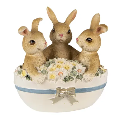 Immagine prodotto di Clayre & Eef Figurina Coniglio 12 cm Marrone Beige Poliresina
