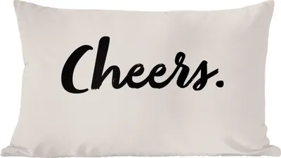 Produktbild von MuchoWow® Zierkissen Sofakissen Wohnzimmer Dekokissen 60x40 cm Zitate - Trinken - Prost - Sprichwörter - Kopfkissen - Polster mit Foto