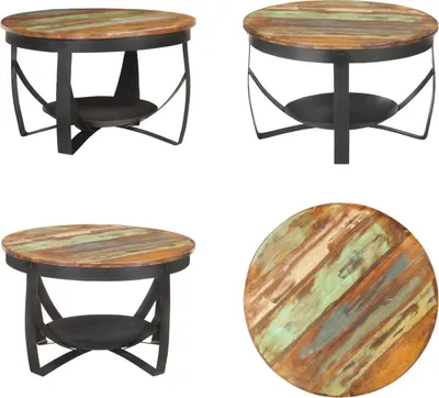Produktbild von vidaXL Couchtisch Ø68x43 cm Recyceltes Massivholz - Couchtisch - Couchtische - Wohnzimmertisch - Wohnzimmertische