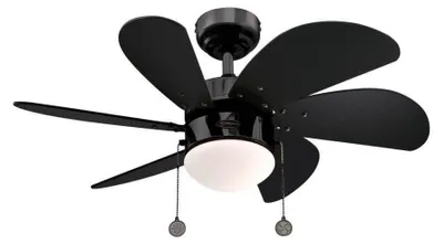 Immagine prodotto di Ventilatore da soffitto Turbo Swirl Gun Metal 76 cm con luce e catenelle