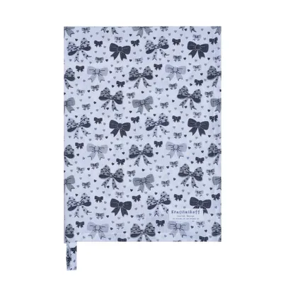 Produktbild von Krasilnikoff – Geschirrtuch KW13530 – Tea Towel, Bow, grey