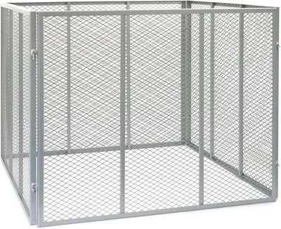Productafbeelding van Compostbak 800L 100x100x80cm - Compost Tuinafval - Metalen roosters voor open composteren