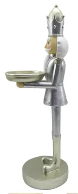 Immagine prodotto di Clayre & Eef 6PR4827 Decorazione schiaccianoci 14x11x40 cm Argento - bianco