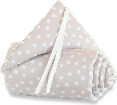 Produktbild von babybay Nestchen Piqué für Midi und Mini, perlgrau Punkte weiß