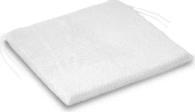 Zdjęcie produktu dla Poduszka na krzesło 37 x 37 cm z paskami mocującymi, biała