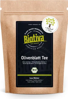 Produktbild von Biotiva Olivenblatt Tee, 250g aus biologischem Anbau