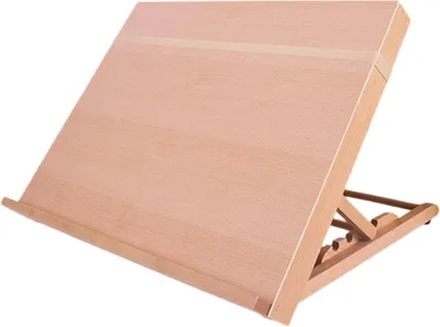 Produktbild von Verstellbares Zeichenbrett aus Holz – Künstler-Zeichenbrett – Größe L: 36 x 47 cm