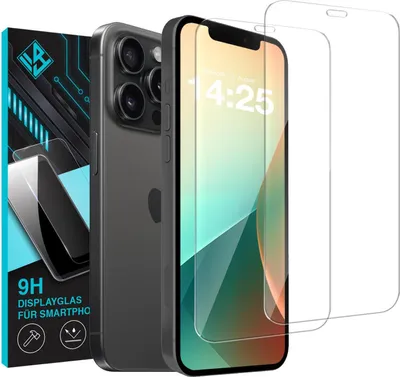 A product shot of screen protectors and a smartphone.