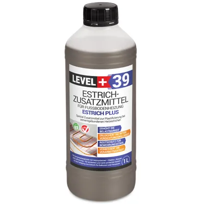 Produktbild von Estrichzusatzmittel 1L Fussbodenheizung Heizestrich - Zementestrich Profi L+39
