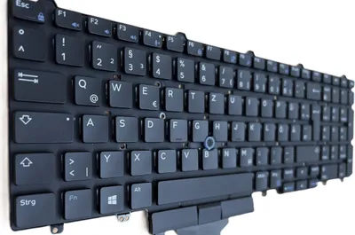 Produktbild von DEUTSCHE-Tastatur Schwarz mit Trackpoint kompatibel für Dell Latitude 15 E5550-6747