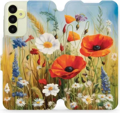 Produktbild von Handyhülle mit klappe für Galaxy A15 5G, Mobiwear Book, Wiesenblumen