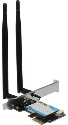 Produktbild von Inter-Tech EP-134, Eingebaut, Kabellos, PCI Express, WLAN / Bluetooth, 1800 Mbit/s, Schwarz