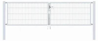 Immagine prodotto di Alberts 646851 Cancello doppio Flexo con accessori, zincato a caldo, larghezza 300 cm, altezza 80 cm