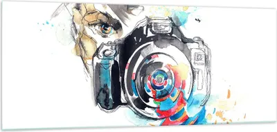Produktbild von Bilder auf glas - Fotograf Kamera Fokus Hobby - 100x40cm - Glasbilder - Wandbilder - Kunstdruck - zum Aufhängen bereit - Wanddekoration aus Glas - Glas Bilder - Wandbild auf Glas - GAB100x40-3022